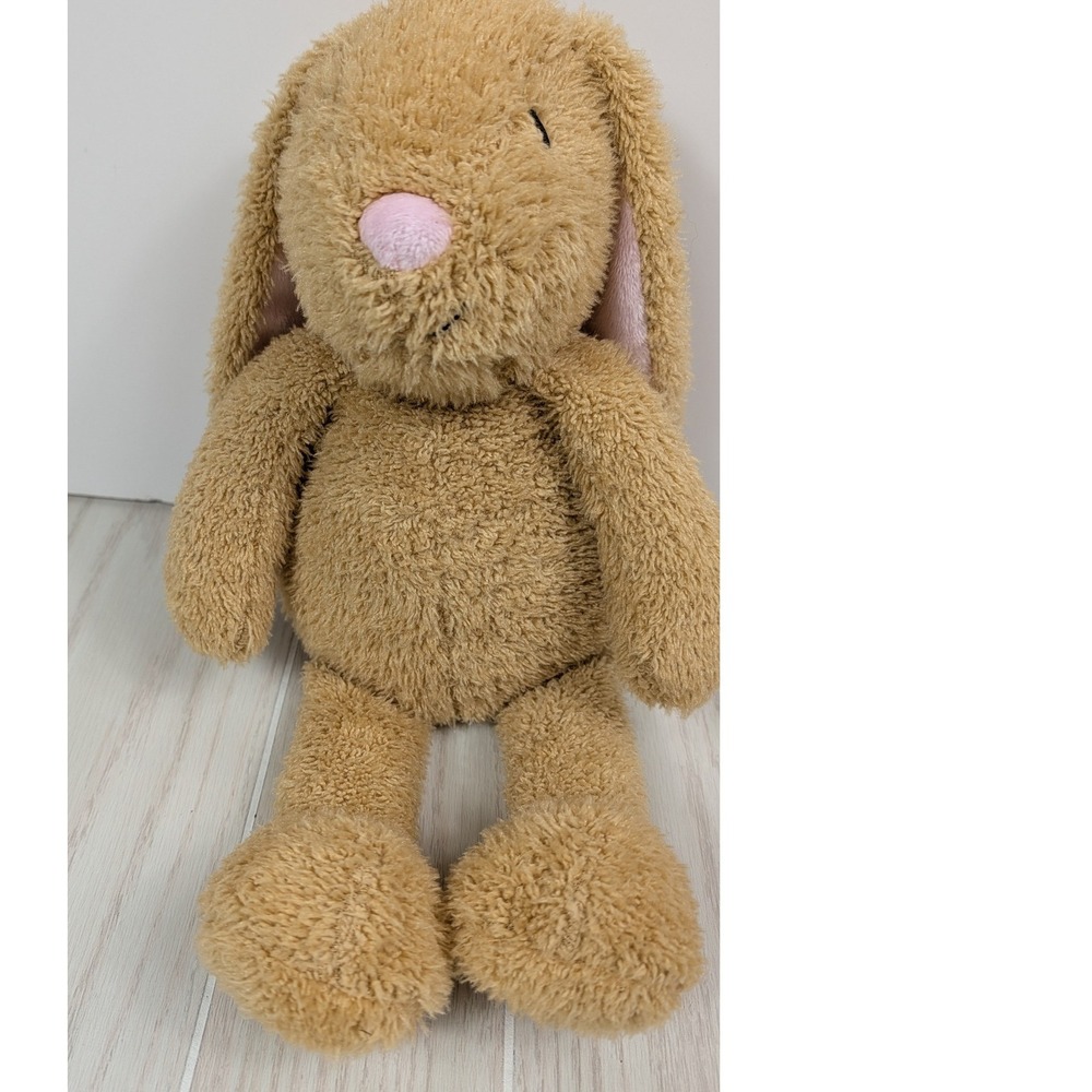 Hallmark Plush Henley Huggable Bunny Rabbit 16" Brown Pink Nose Long Ears